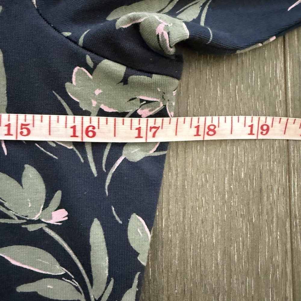 Pact Fit & Flare Midi Dress Size M Blue Floral Organic Cotton Short Sleeve - Picture 8 of 11